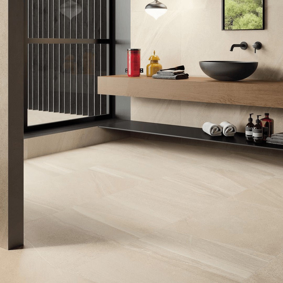 Happy Floors Limerock 12" x 24" Rectified Natural Porcelain Tile