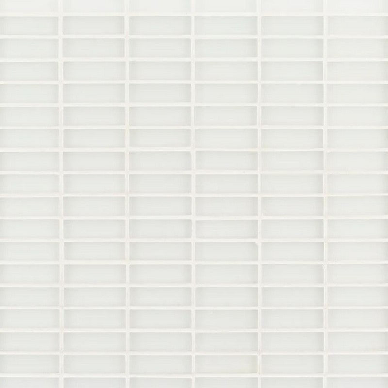 Jeffrey Court Essentials 11.63" x 11.88" Matte Dry Ice Glass Mosaic