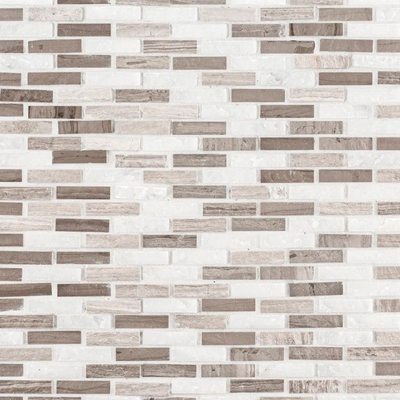 Jeffrey Court Essentials 11.13" x 12.25" Honed Graceful Cliffs Natural Stone Mosaic