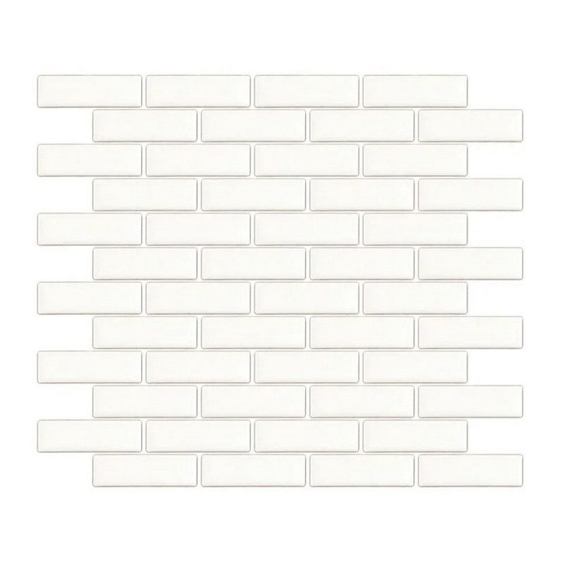 Jeffrey Court Essentials 11" x 11.38" Gloss Brick Porcelain Mosaic