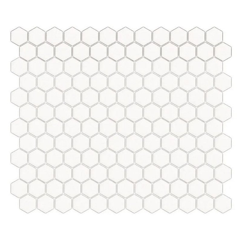 Jeffrey Court Essentials 10.13" x 11.63" Gloss 0.875" Hexagon Porcelain Mosaic