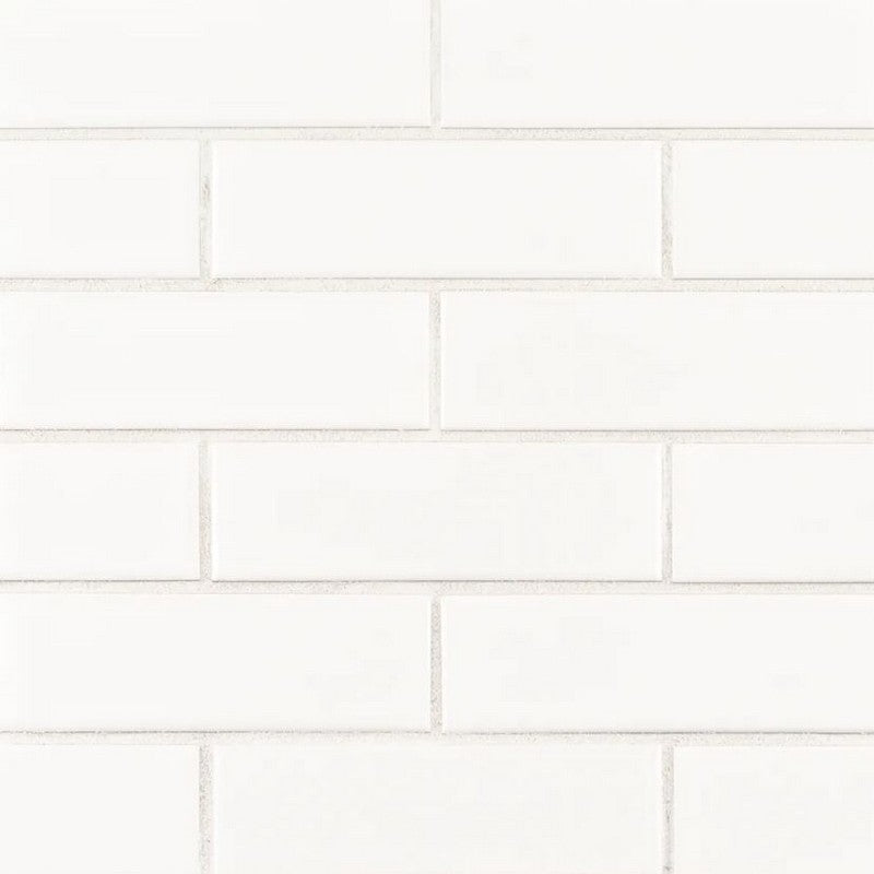 Jeffrey Court Essentials 11.13" x 11.5" Gloss Brick Porcelain Mosaic