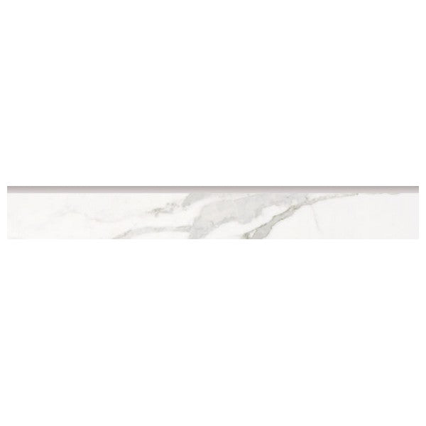 Happy Floors Statuario Luxe 3" x 24" Rectified Polished Porcelain Bullnose