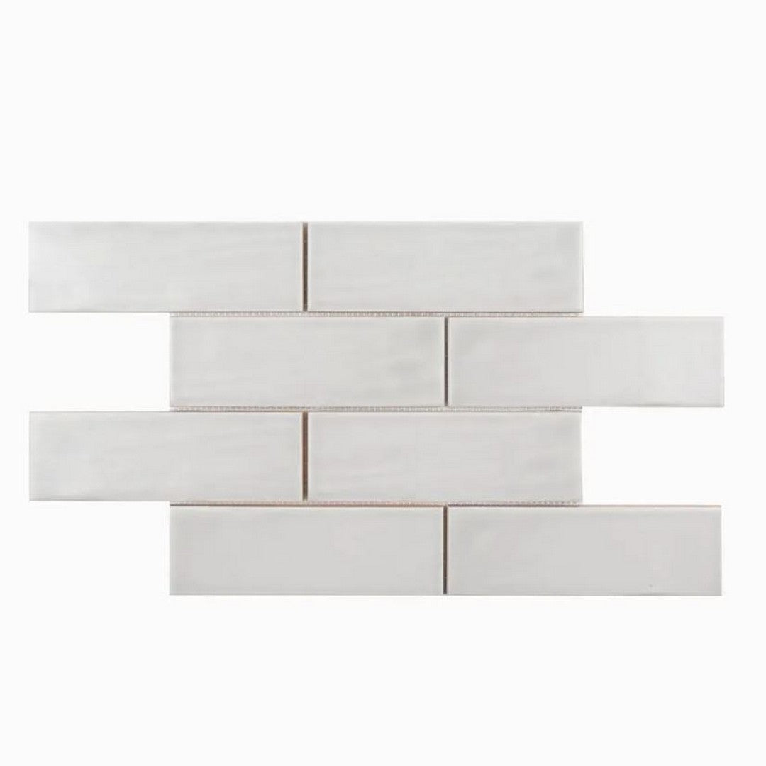 Jeffrey Court Spec 09 - 15.88" x 10.63" Matte Brick Offset Ceramic Mosaic