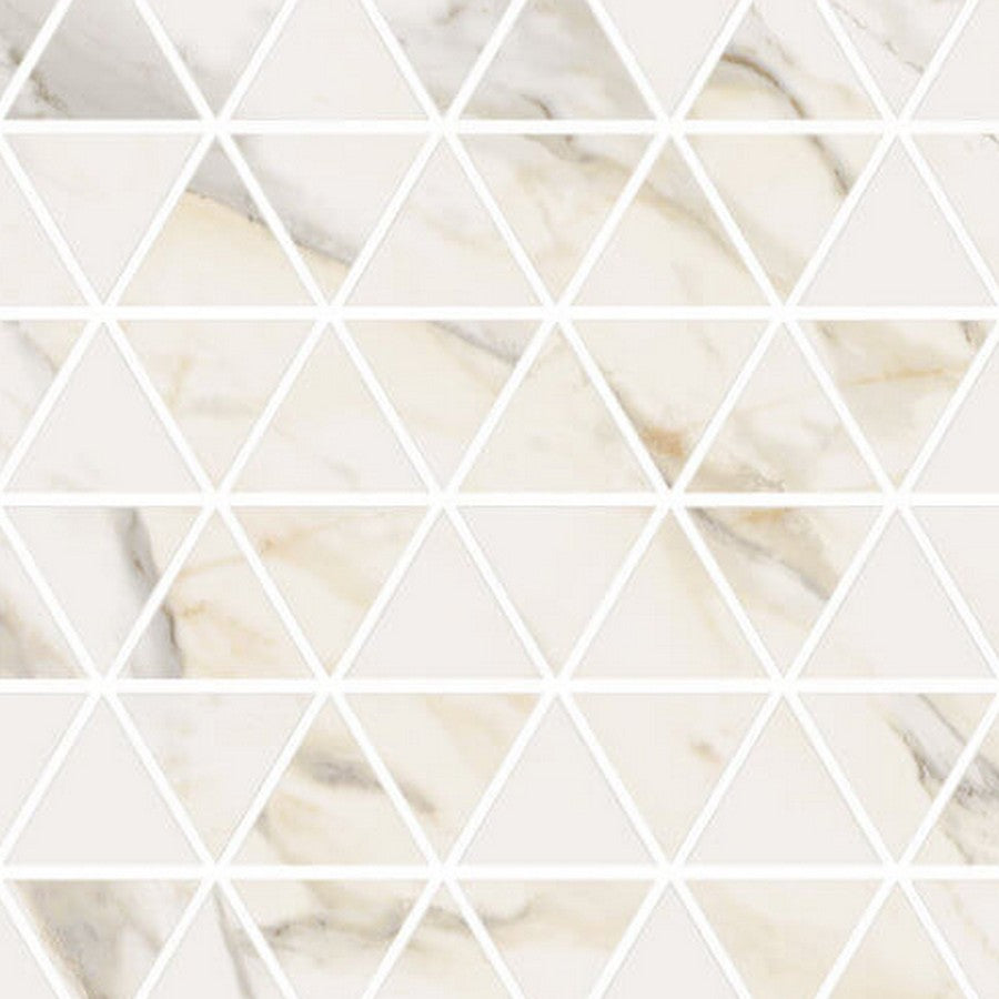 Happy Floors Dorian 12" x 12" Polished Porcelain Triangle Mosaic