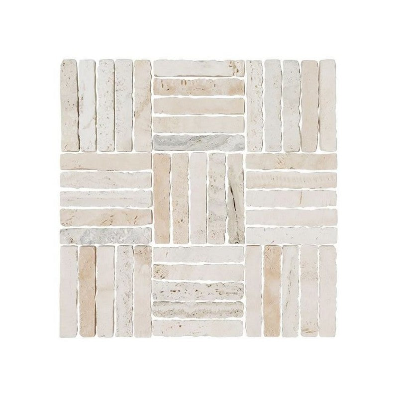 Jeffrey Court Arroyo 12" x 12" Honed Parquet Natural Stone Mosaic