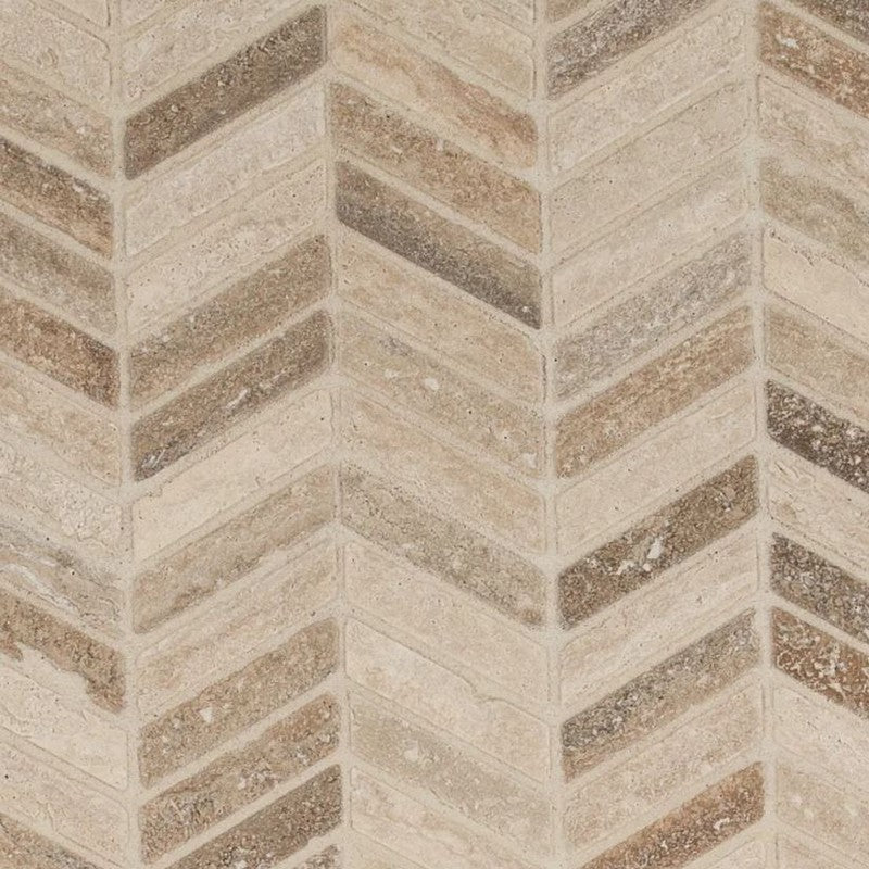 Jeffrey Court Arroyo 11.88" x 14.38" Honed Chevron Natural Stone Mosaic