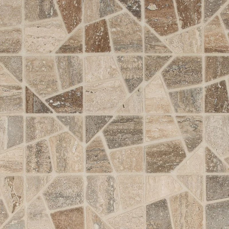 Jeffrey Court Arroyo 12.38" x 12.38" Honed Terrain Natural Stone Mosaic