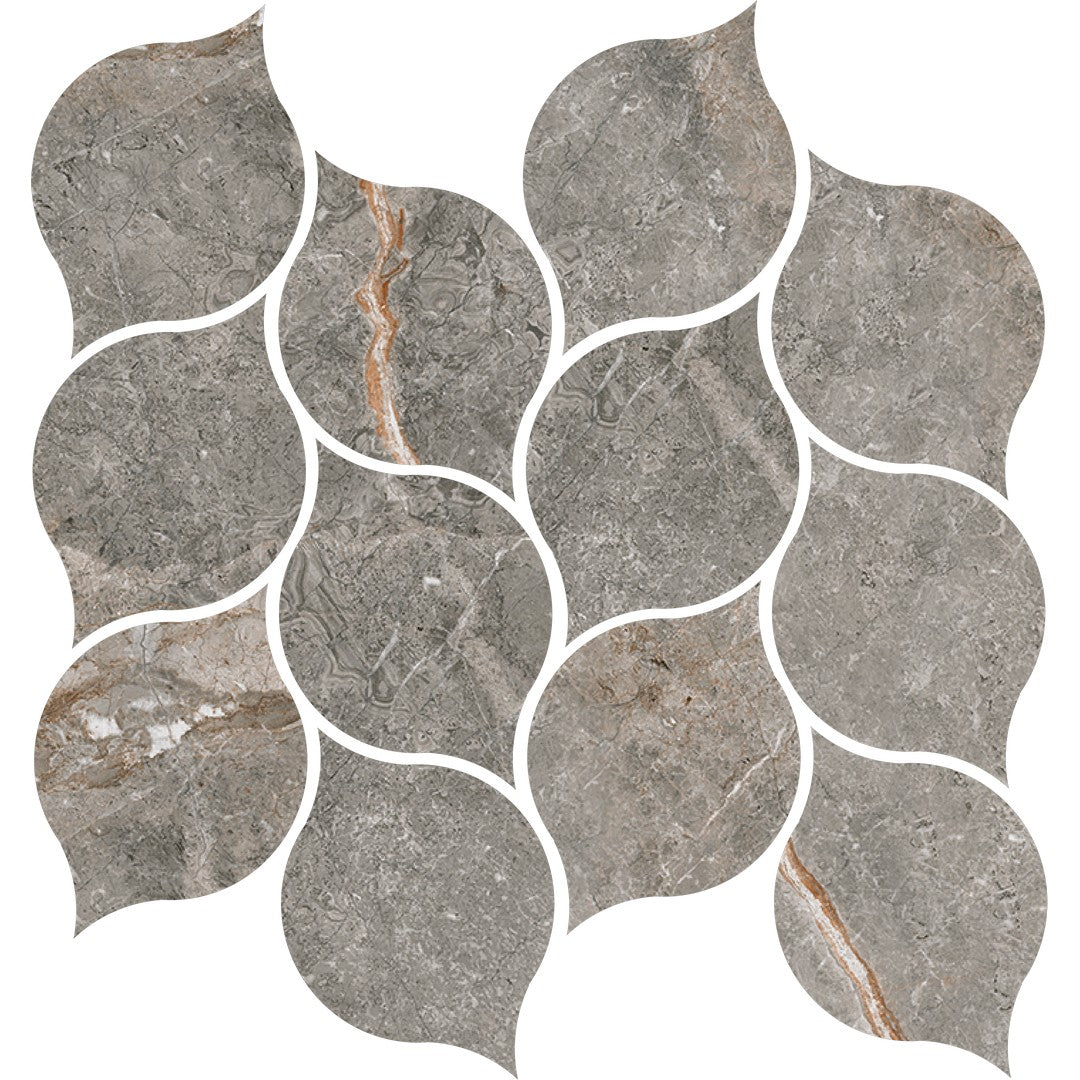 Happy Floors Toscana 11" x 13" Rectified Matte Leaf Porcelain Mosaic