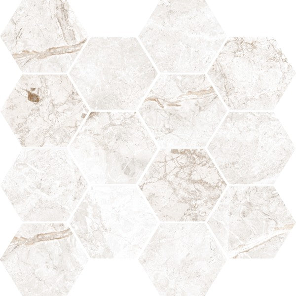 Happy Floors Toscana 10" x 14" Hexagon Mosaic