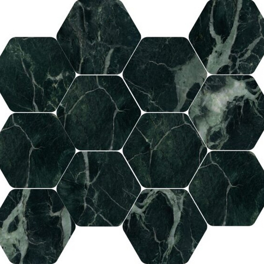 Happy Floors Kobe 12" x 13.5" Natural Porcelain Hexagon Mosaic