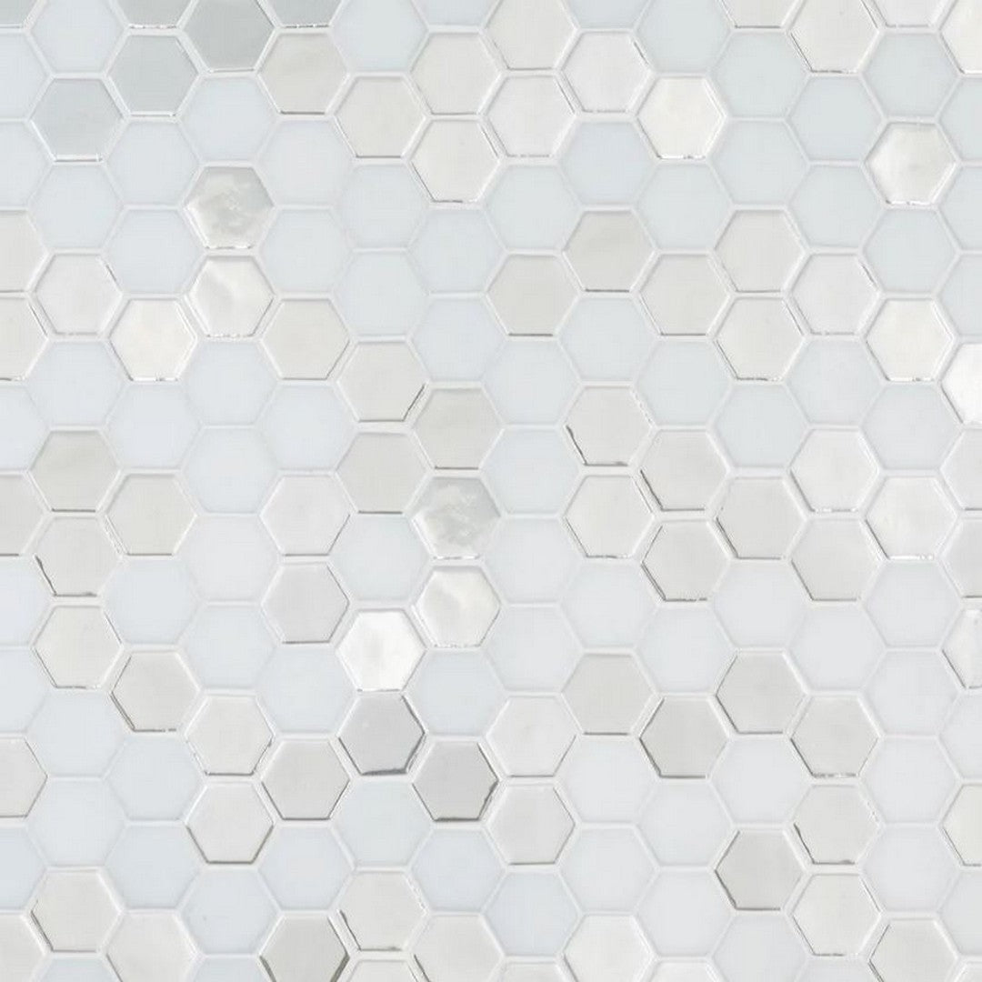 Jeffrey Court Spec 09 - 12.5" x 10.75" Brill Hexagon Glass Mosaic