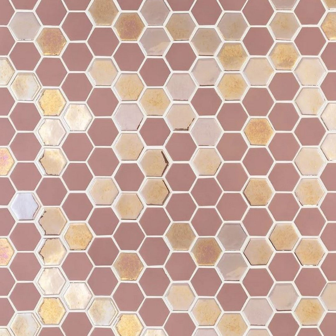 Jeffrey Court Spec 09 - 12.5" x 10.75" Brill Hexagon Glass Mosaic