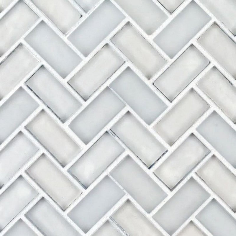 Jeffrey Court Pool 5.88" x 10.63" - 0.63" Herringbone Border Glass Mosaic