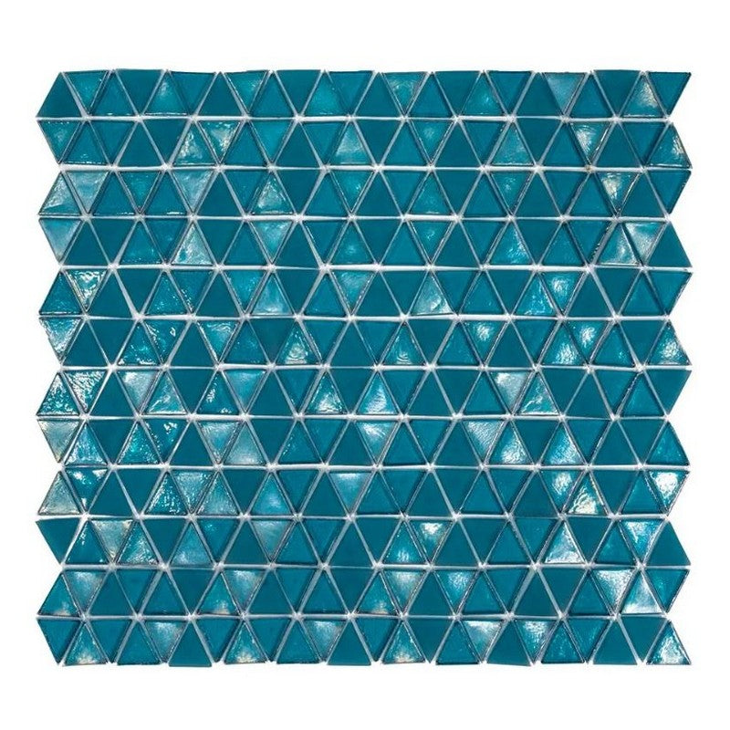 Jeffrey Court Pool 12" x 12.88" - 0.88" Triangle Glass Mosaic