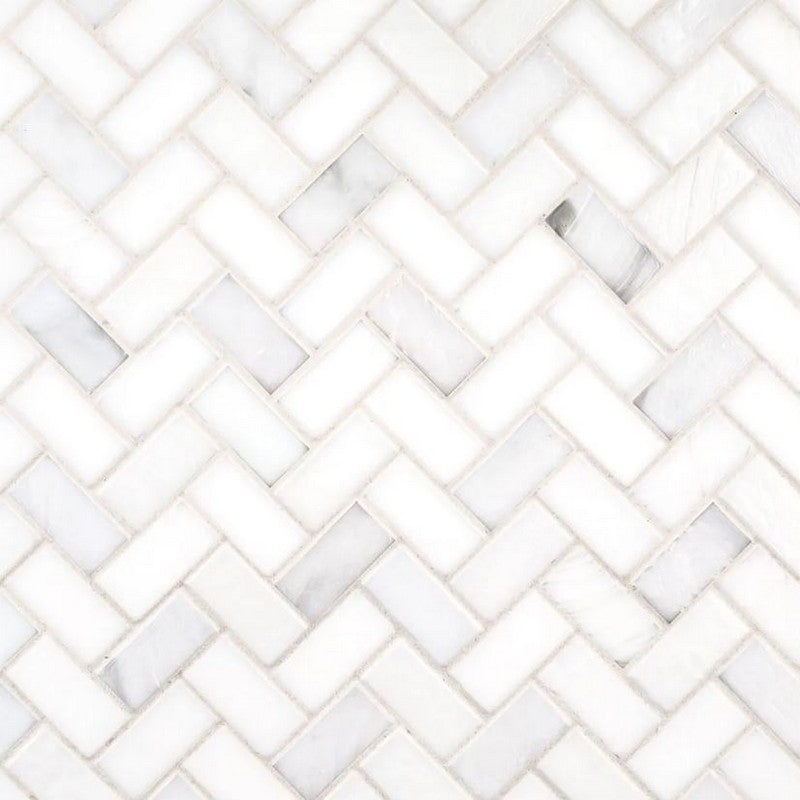 Jeffrey Court Pool 10.63" x 11" - 0.63" Herringbone Blend Glass Mosaic