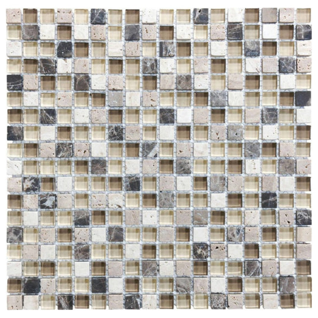 Qualis Ceramica Bliss 12" x 12" Matte Mixed Material 5/8" Mosaic