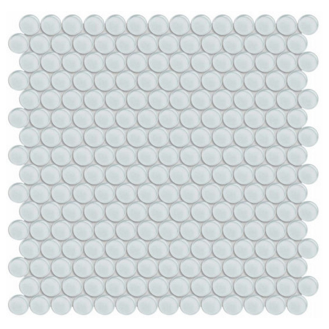 Qualis Ceramica Bliss Element 11.73" x 11.73" Glossy Glass Penny Round Mosaic