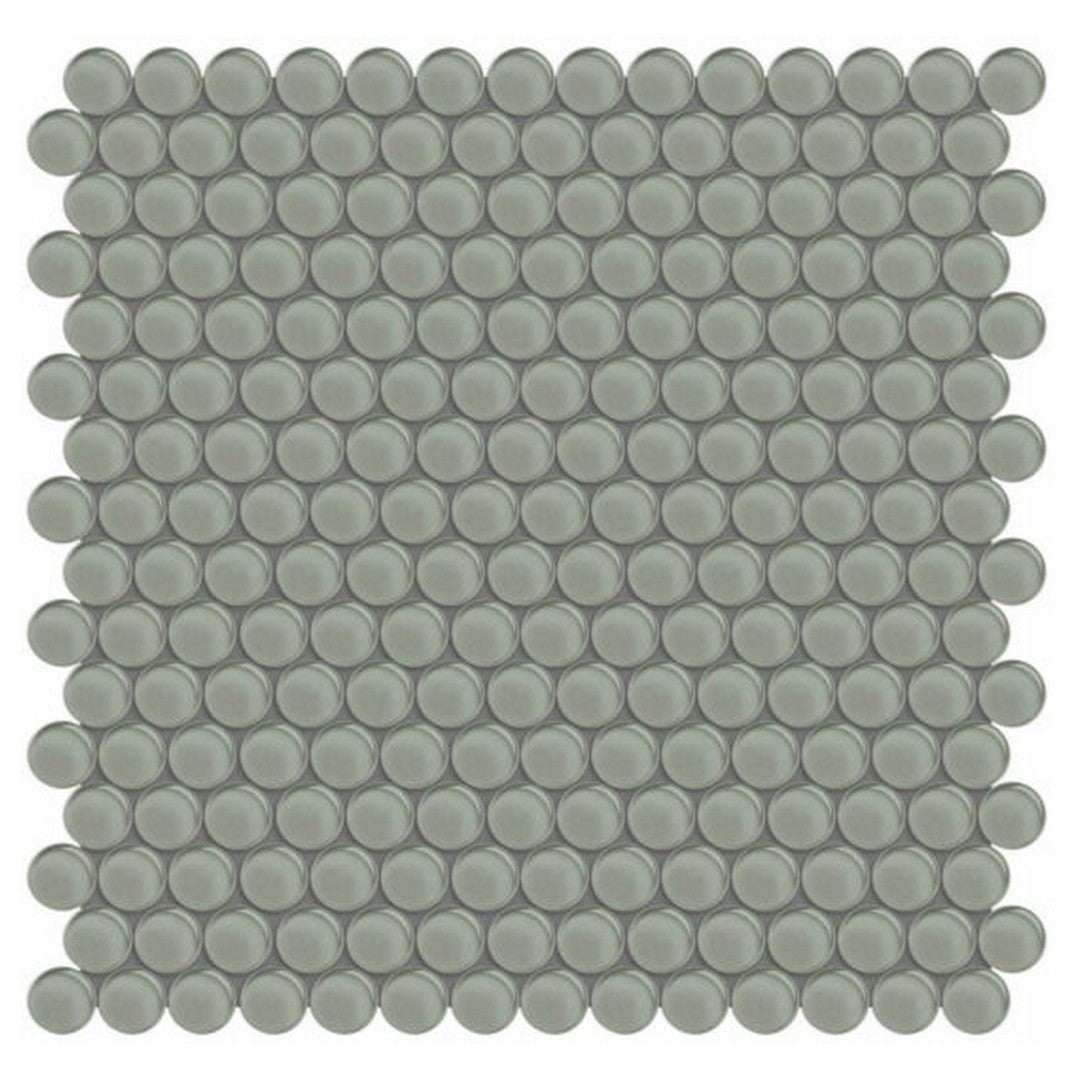 Qualis Ceramica Bliss Element 11.73" x 11.73" Glossy Glass Penny Round Mosaic
