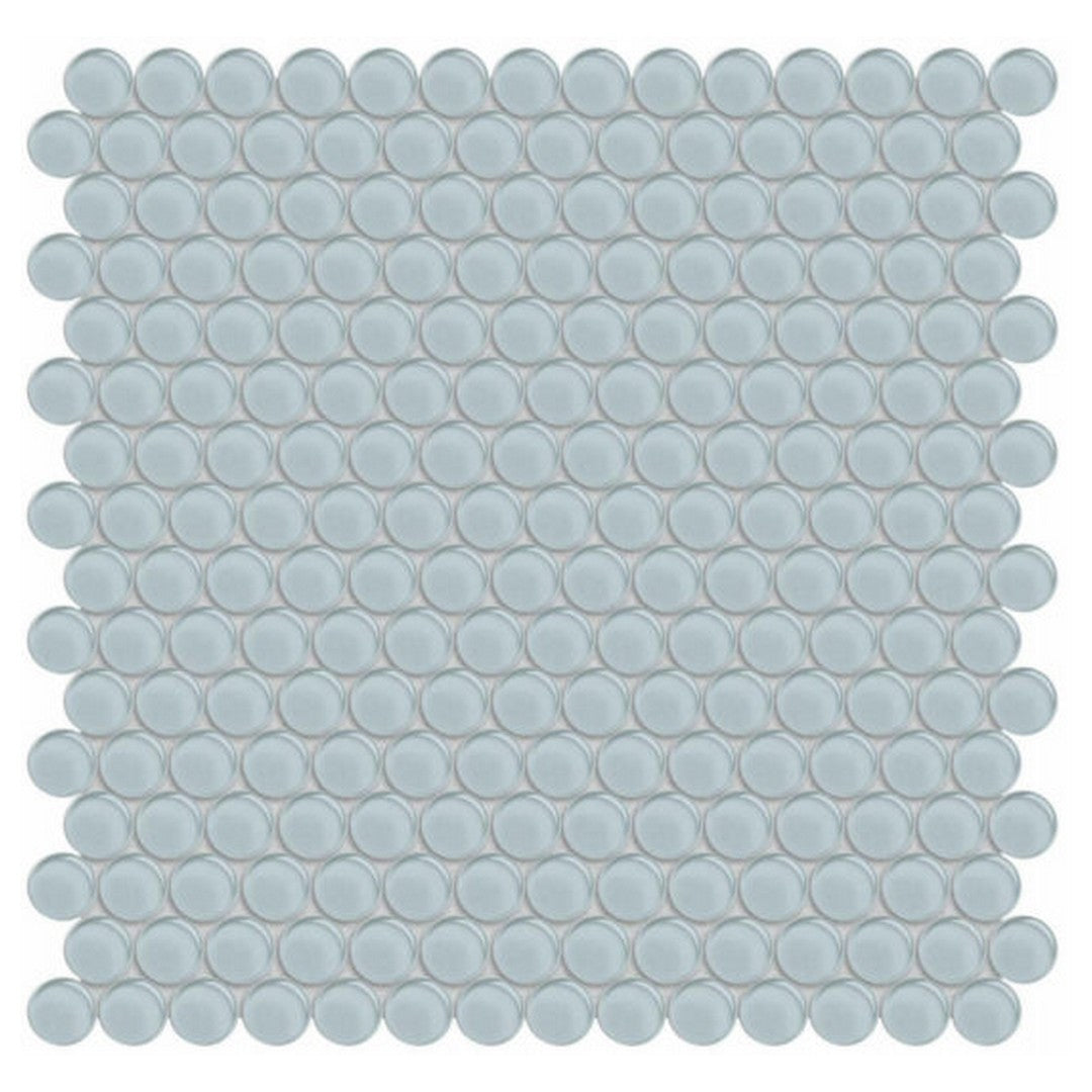 Qualis Ceramica Bliss Element 11.73" x 11.73" Glossy Glass Penny Round Mosaic