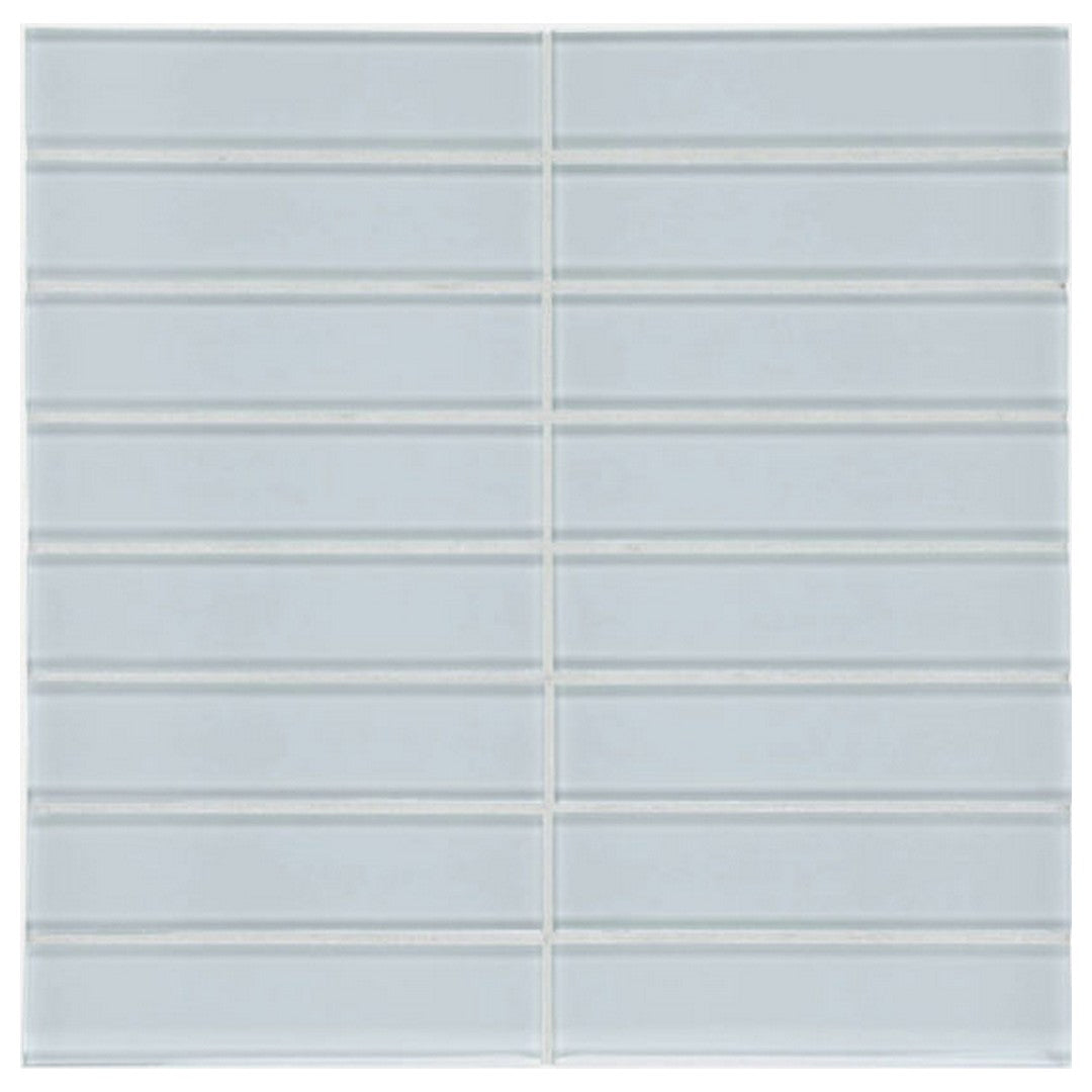 Qualis Ceramica Bliss Element 11.73" x 11.73" Glossy Glass 1.5x6" Stacked Mosaic