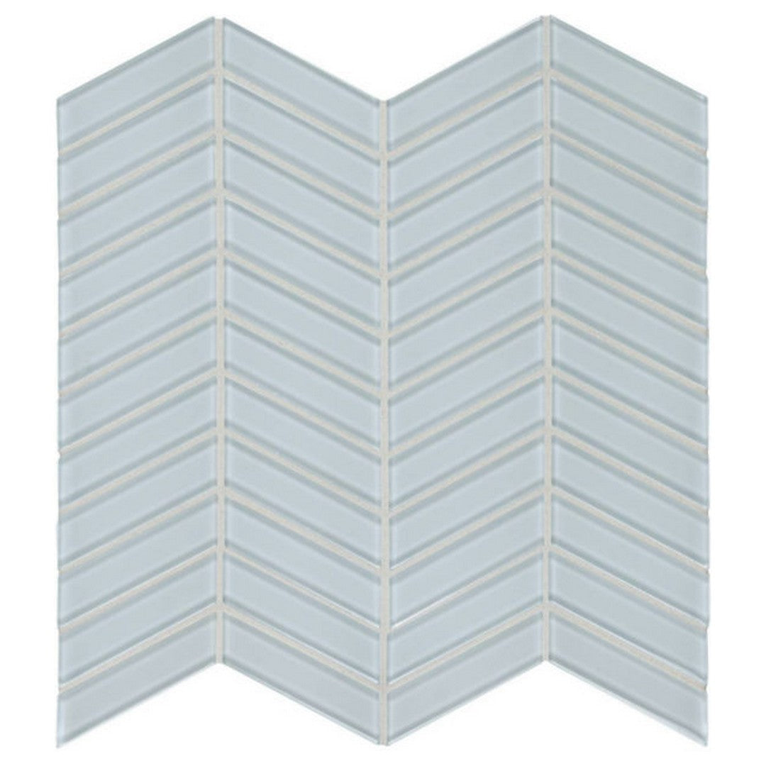 Qualis Ceramica Bliss Element 11.73" x 11.73" Glossy Glass Chevron Mosaic