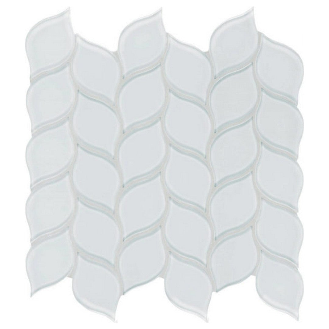 Qualis Ceramica Bliss Element 11.85" x 11.85" Glossy Glass Petal Mosaic