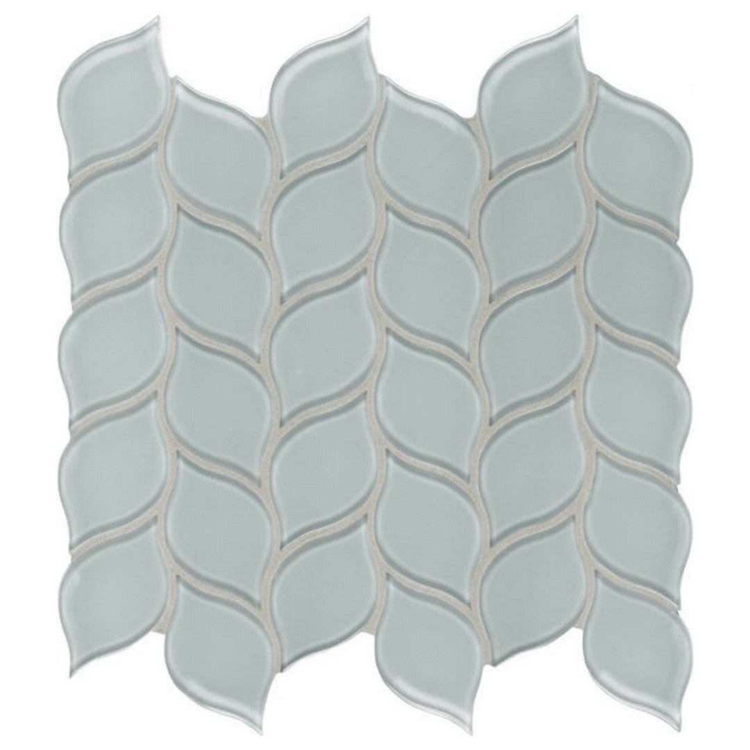 Qualis Ceramica Bliss Element 11.85" x 11.85" Glossy Glass Petal Mosaic