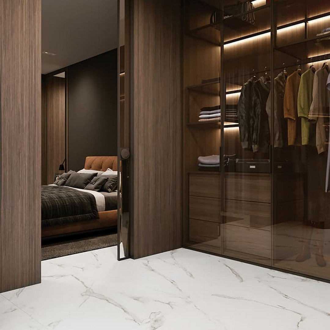 Anatolia-Mayfair-24-x-48-Rectified-Polished-Porcelain-Tile-Calacatta-Oro