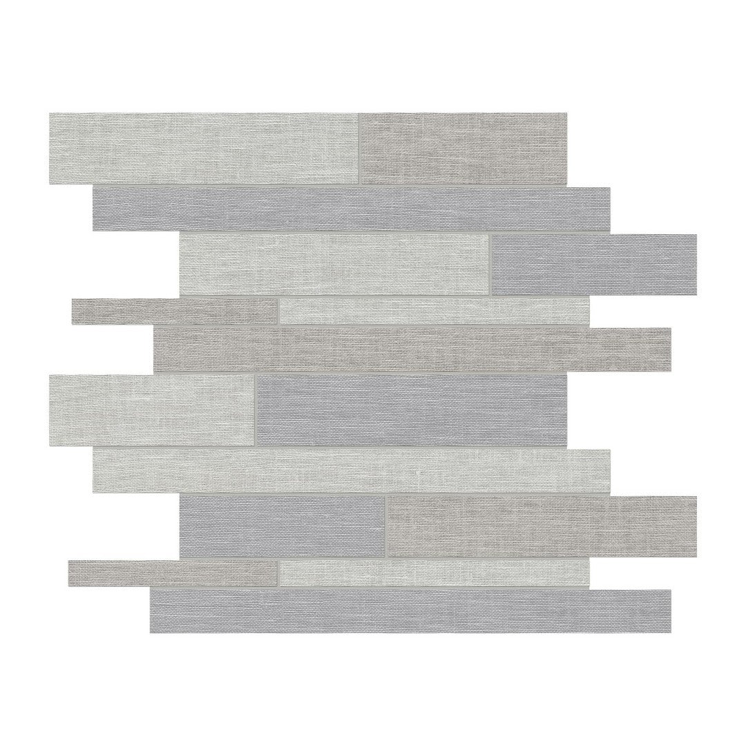 Anatolia Belgian 12" x 12" Matte Porcelain Random Strip Mosaic