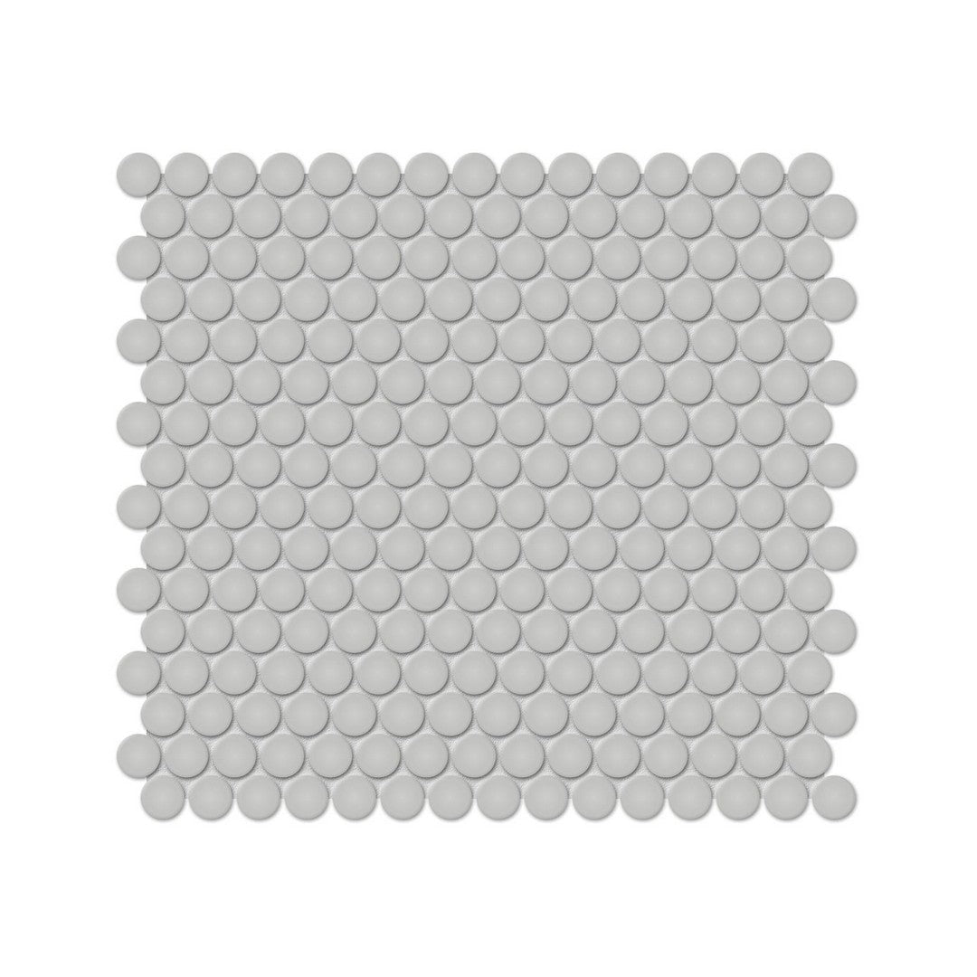 Anatolia Soho 11.38" x 12.32" Glossy Porcelain 0.75" Penny Round Mosaic