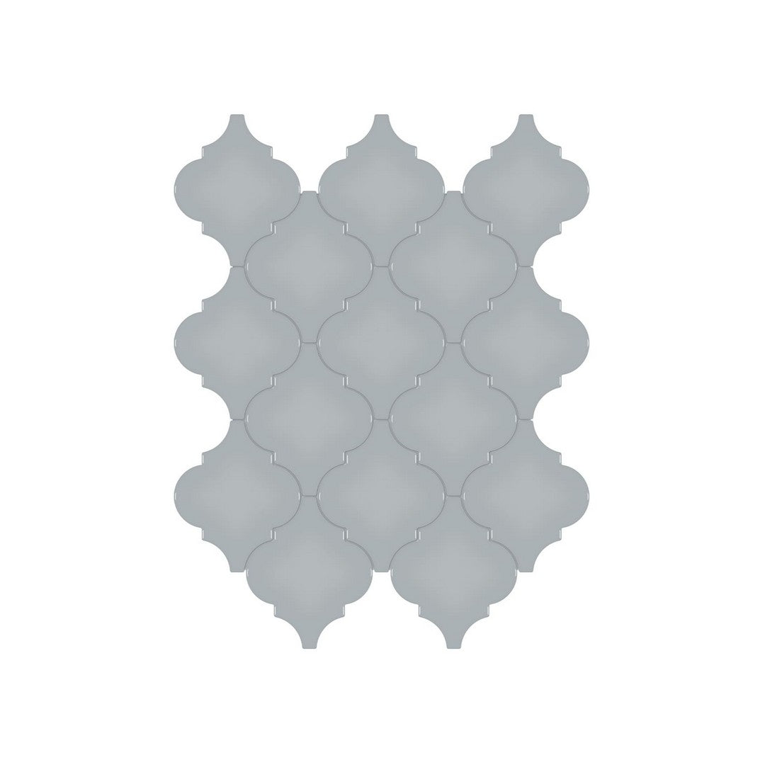 Anatolia Soho 10.43" x 13.30" Glossy Porcelain Beveled Arabesque Mosaic