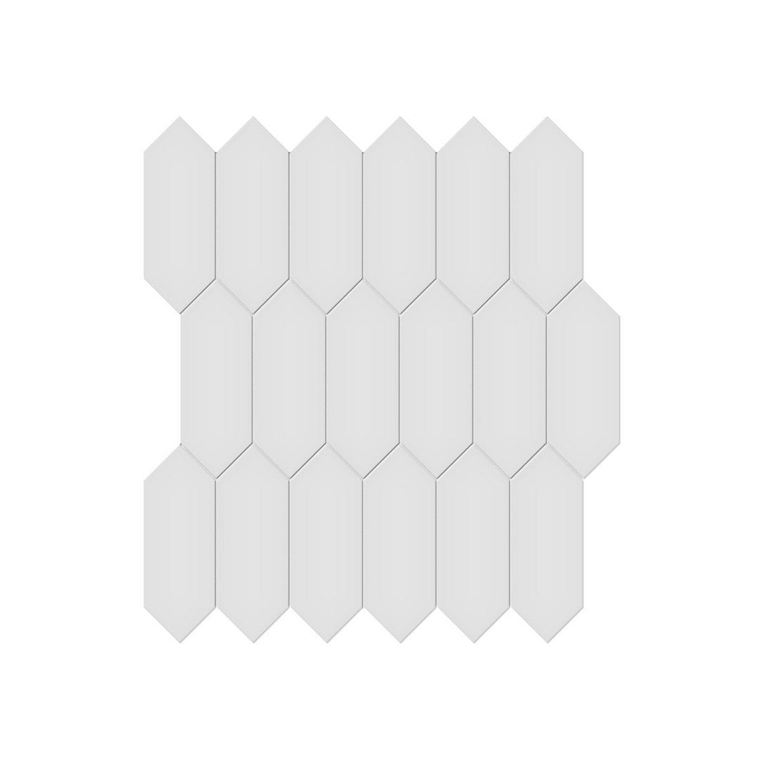 Anatolia Soho 11.18" x 12.52" Glossy Porcelain 2×5" Picket Mosaic