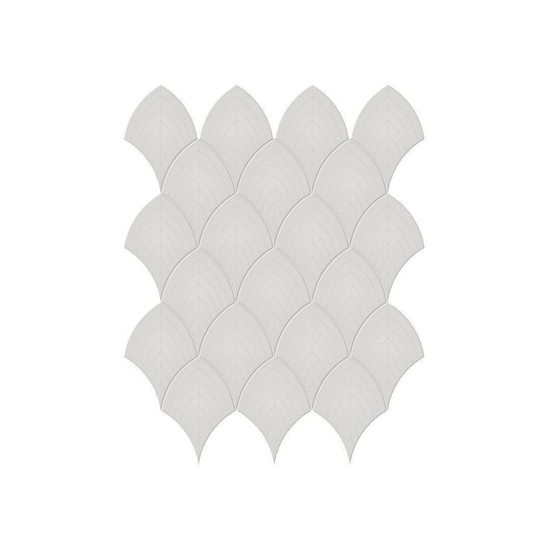 Anatolia Soho 10.75" x 13.35" Glossy Porcelain Scallop Mosaic