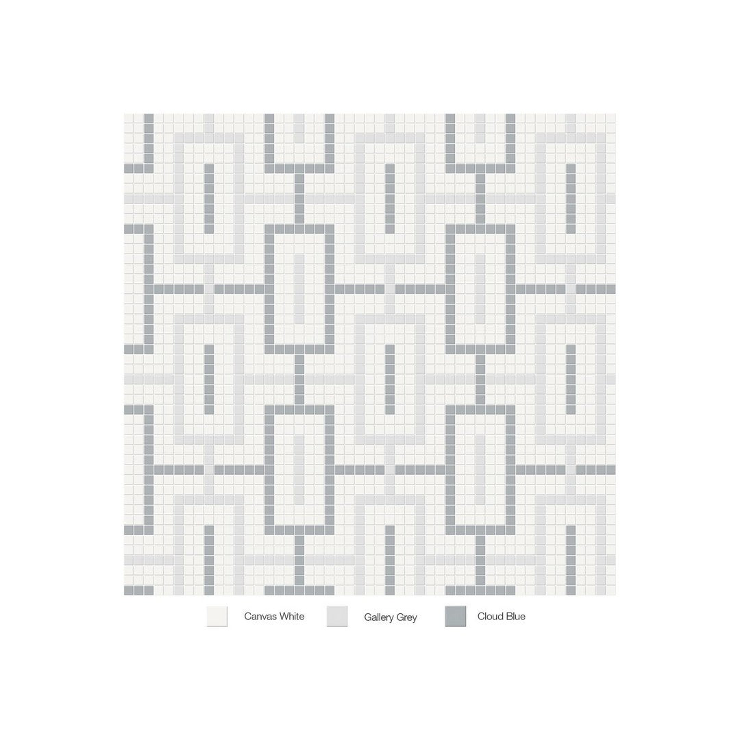 Anatolia Soho 11.42" x 11.42" Matte Porcelain Chain Pattern Mosaic