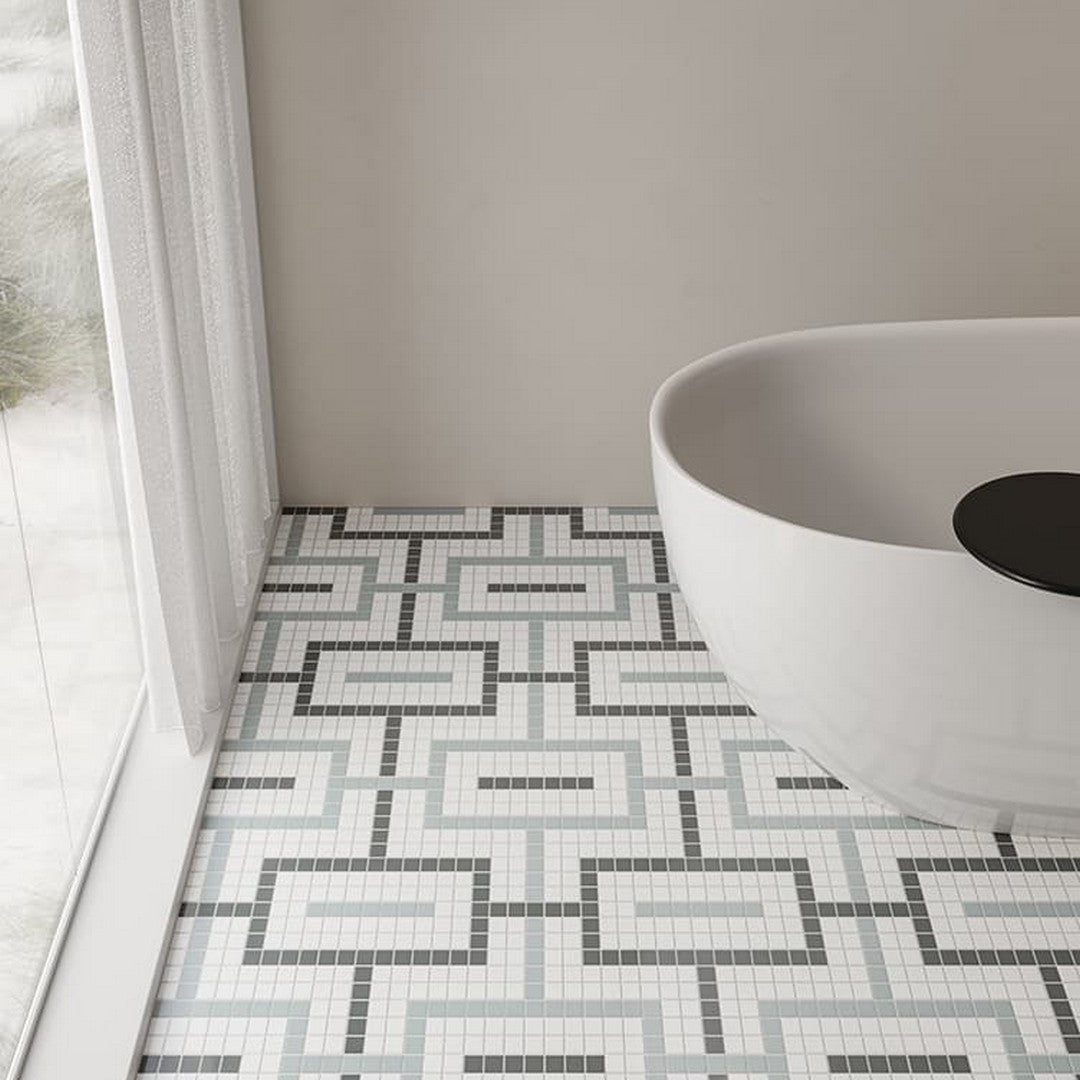 Anatolia-Soho-11.42-x-11.42-Matte-Porcelain-Chain-Pattern-Mosaic-Dawn-Blend