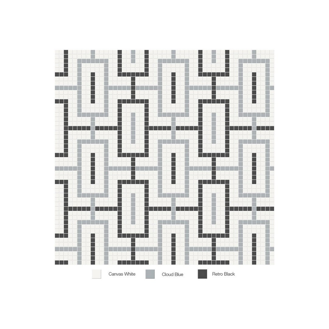 Anatolia Soho 11.42" x 11.42" Matte Porcelain Chain Pattern Mosaic