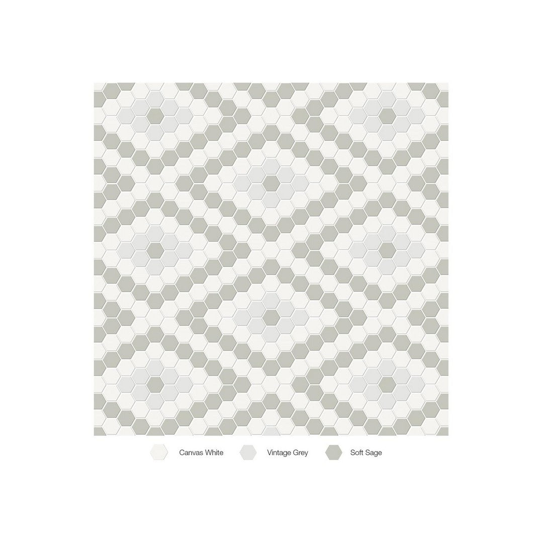 Anatolia Soho 7.68" x 13.30" Matte Porcelain Diamond Pattern Mosaic
