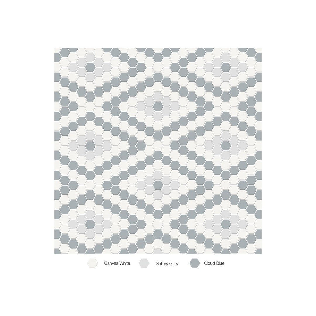 Anatolia Soho 7.68" x 13.30" Matte Porcelain Diamond Pattern Mosaic