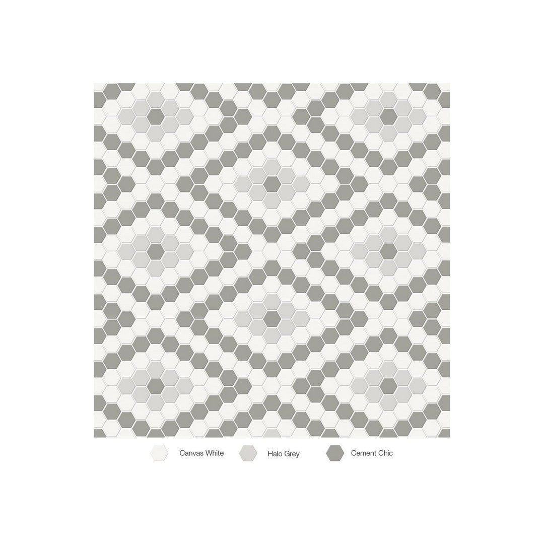 Anatolia Soho 7.68" x 13.30" Matte Porcelain Diamond Pattern Mosaic