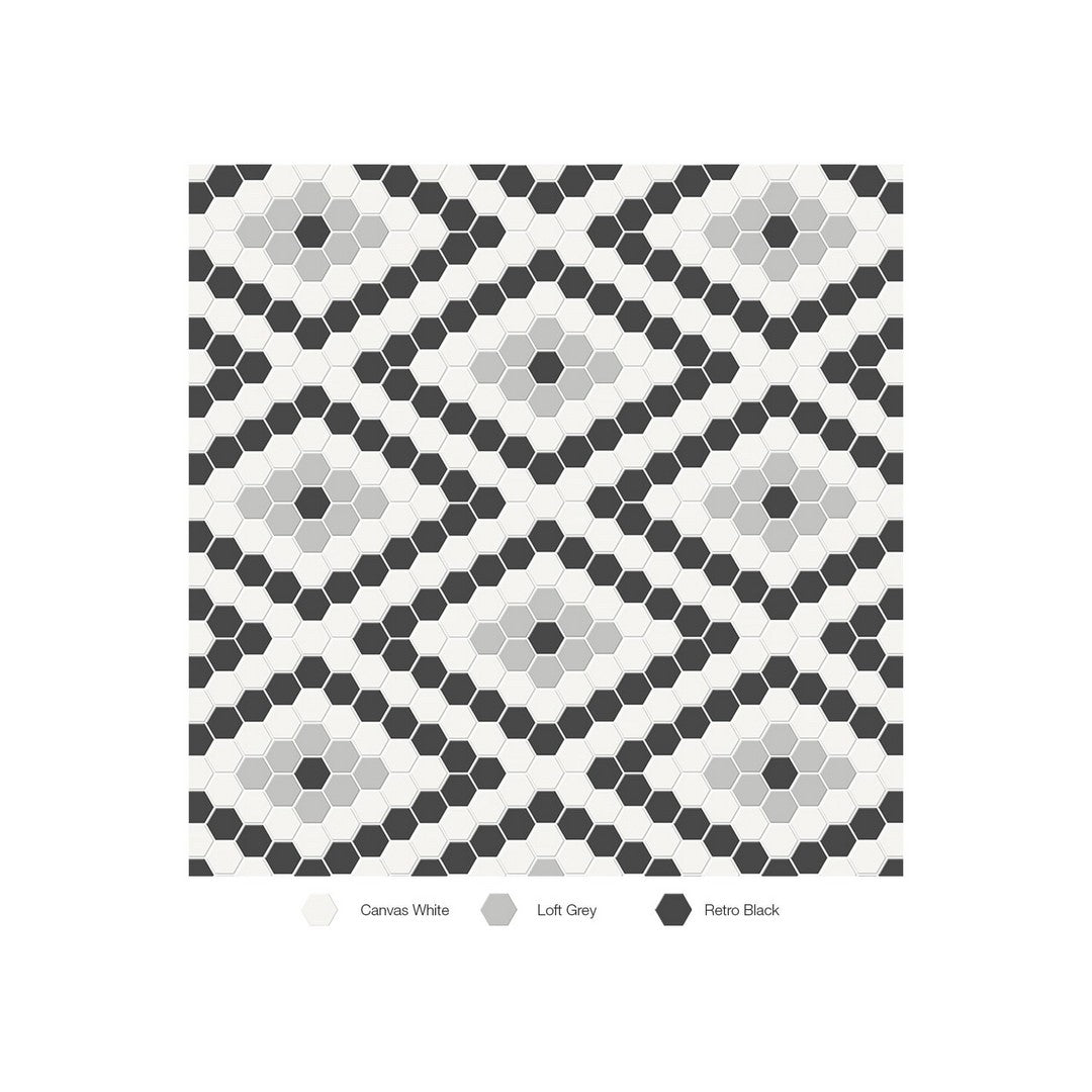 Anatolia Soho 7.68" x 13.30" Matte Porcelain Diamond Pattern Mosaic