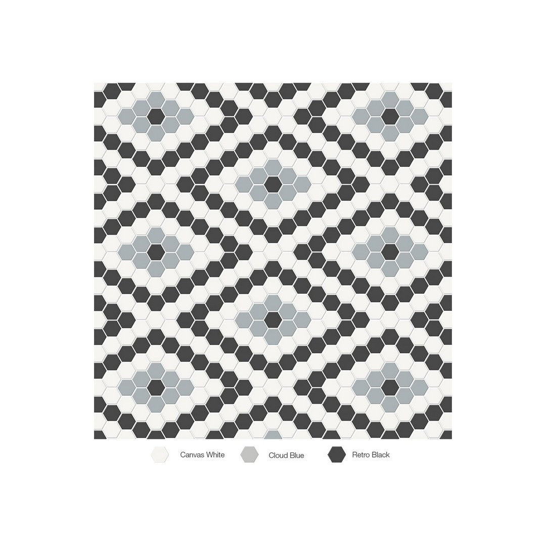 Anatolia Soho 7.68" x 13.30" Matte Porcelain Diamond Pattern Mosaic