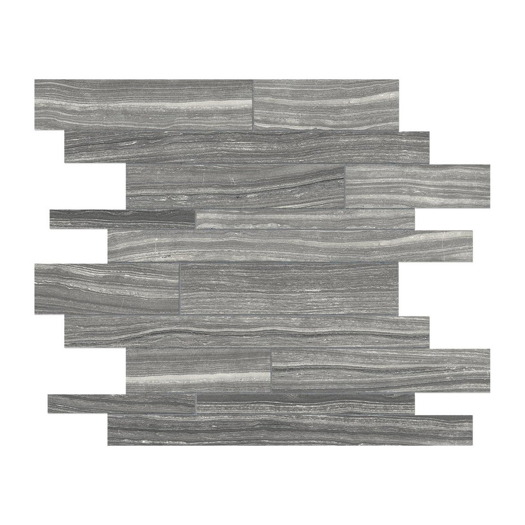 Anatolia Eramosa 12" x 12" Matte Porcelain Random Strip Mosaic