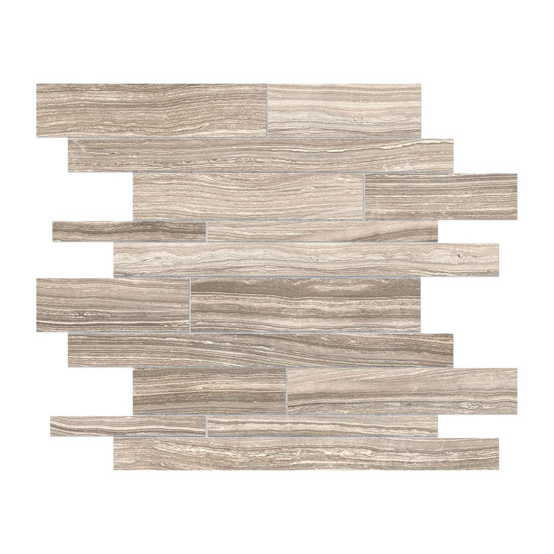Anatolia Eramosa 12" x 12" Matte Porcelain Random Strip Mosaic