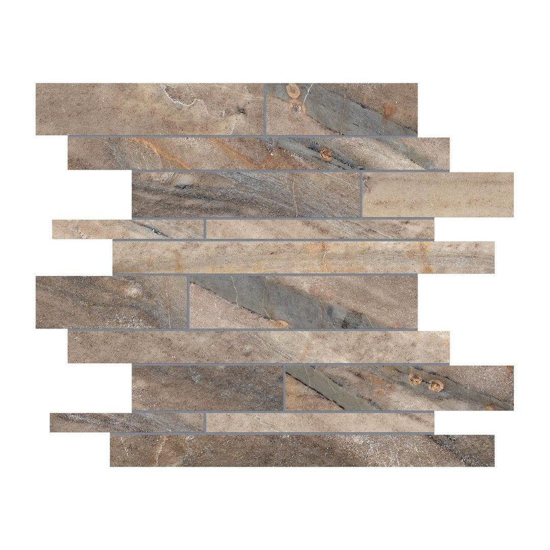 Anatolia Evolution 12" x 12" Matte Porcelain Random Strip Mosaic