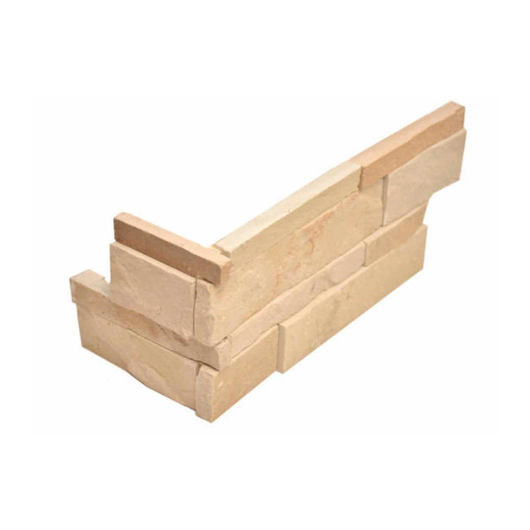 Qualis Ceramica Ledgerstone 6" x 18" Natural Stone Assembled Corner
