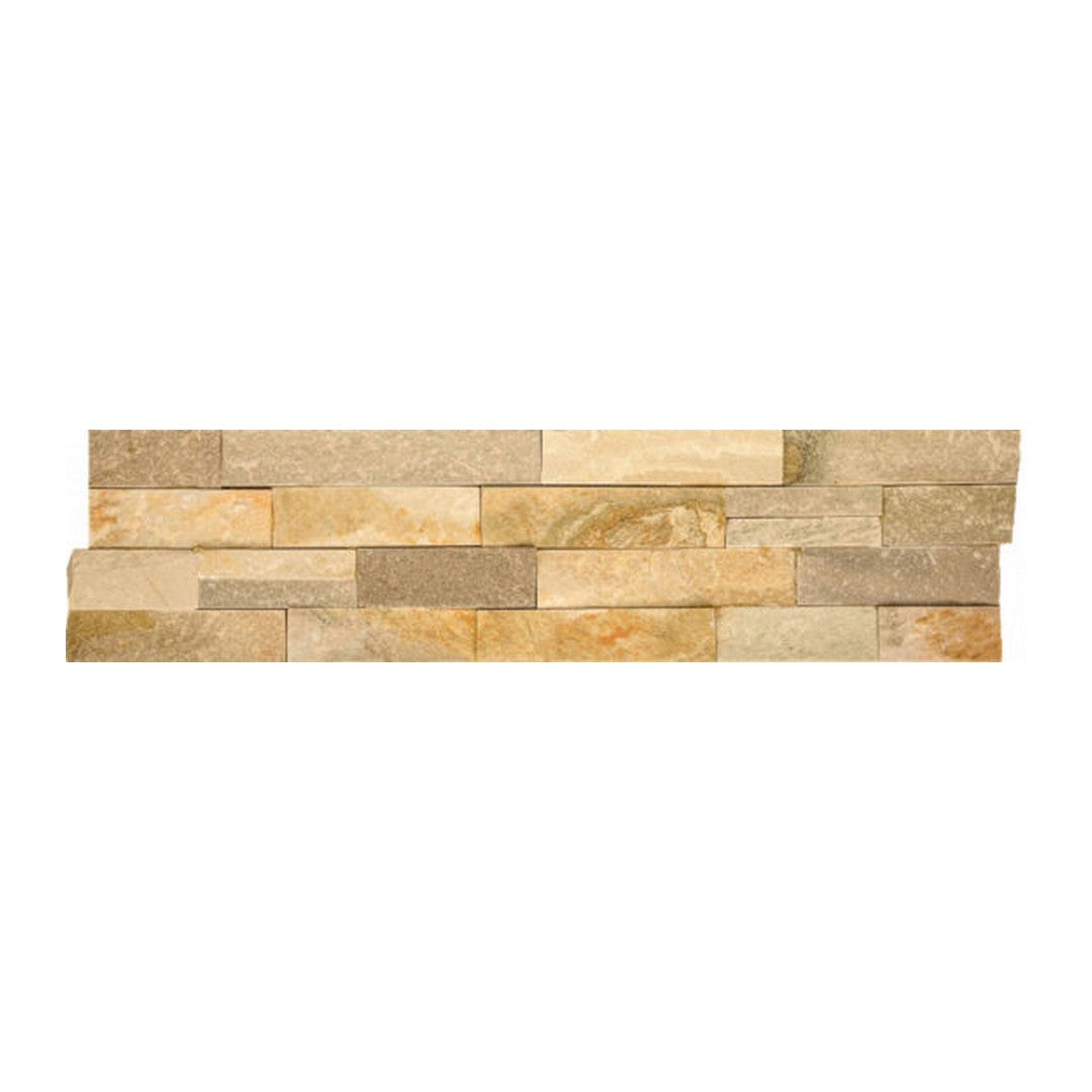 Qualis Ceramica Ledgerstone 6" x 24" Matte Natural Stone Corner