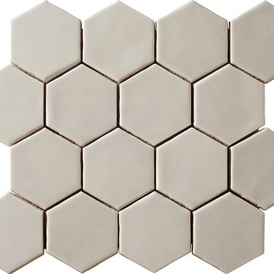 Marazzi Artistic Reflections 12" x 14" Matte Ceramic 3" Hexagon Mosaic