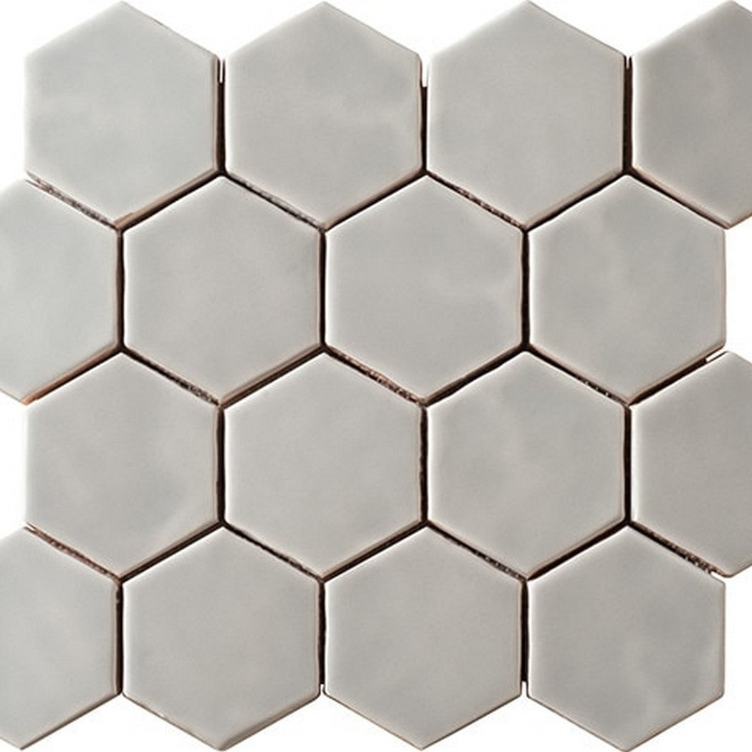 Marazzi Artistic Reflections 12" x 14" Matte Ceramic 3" Hexagon Mosaic