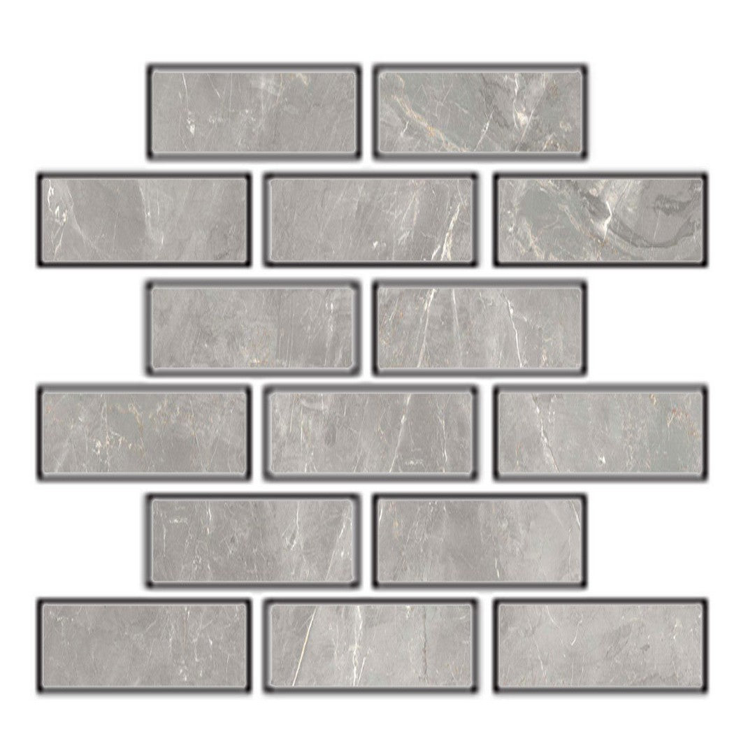 Tesoro La Dolce Vita 11.75" x 11.75" Rectified Matte Porcelain Brick Chisel Mosaic